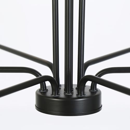 KSANA 9-Light Black Gold Chandelier with Modern Design