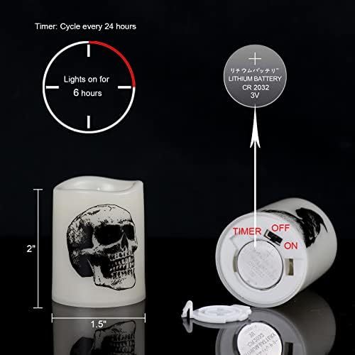 Eldnacele Halloween Flameless Votive Candles Set of 6