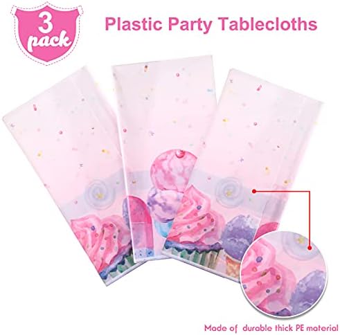 3PCS Ice Cream Themed Tablecloths for Summer Parties