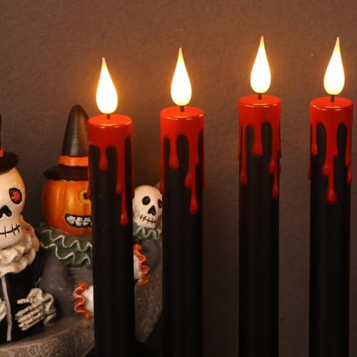 DRomance Flameless Taper Candles with Remote Timer 2 Pack