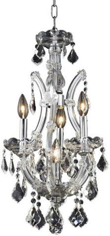 Elegant Lighting 2800D12C RC Maria Theresa 22 Inch 4 Light Chandelier
