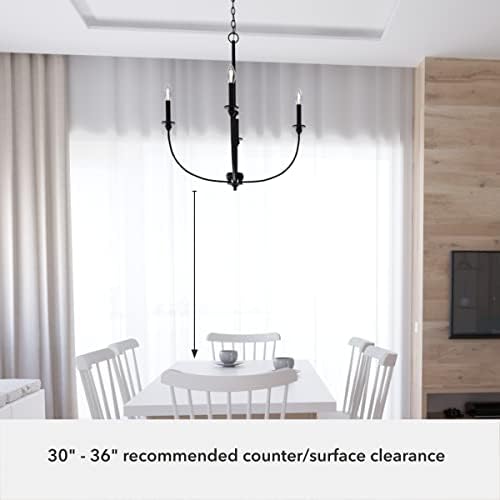 Hunter Southcrest 4 Light Matte Black Chandelier