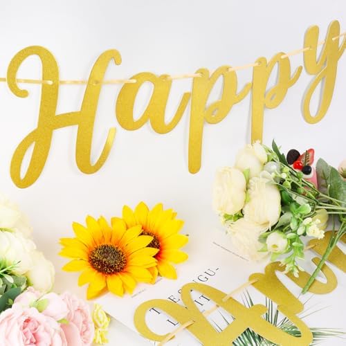 Glitter Happy Anniversary Banner for Wedding and Celebration
