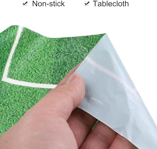 MECCANIXITY Soccer Tablecloth 54x108 Inch Green Grass