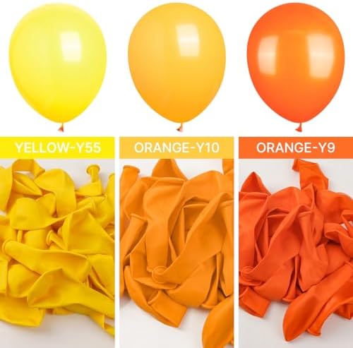 PartyWoo Mustard Yellow Balloons 127 pcs Fall Decor