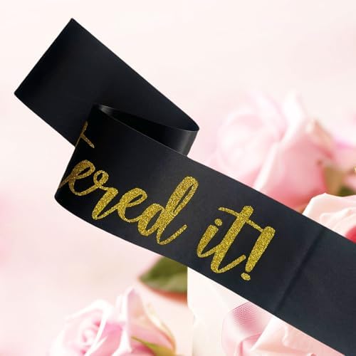 Graduation Mastered It Sash Black Gold