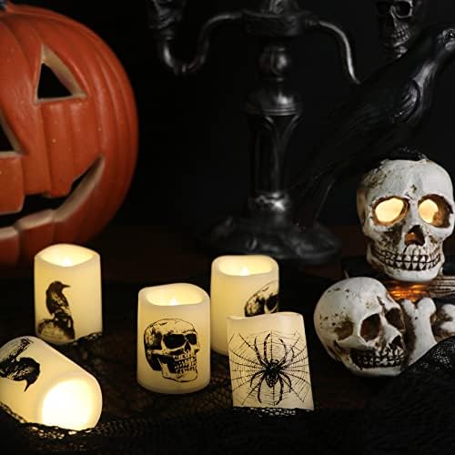 Eldnacele Halloween Flameless Votive Candles Set of 6