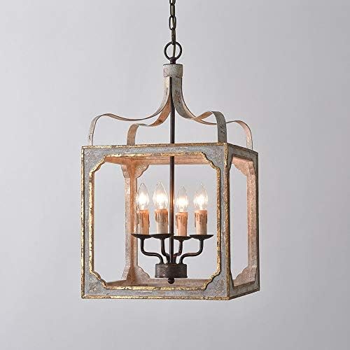 LOVEDIMA Country Chandelier 4 Light Pendant Ceiling Light