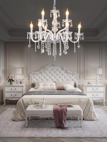 Modern Elegant 9 Light Crystal Chandelier for Home Decor
