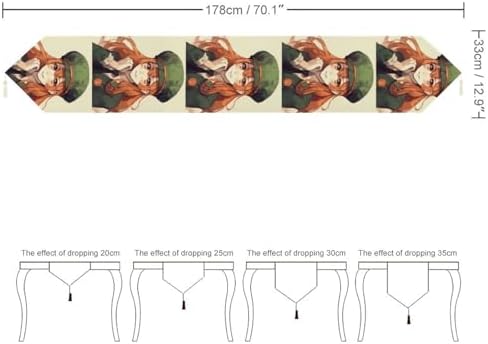 Beautiful Cartoon Table Runner Reusable Tablecloth 178x33cm