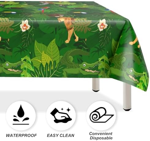 Jungle Safari Tablecloth 54x108 Inch Animal Print