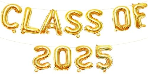 Tedercle 16 Inches Class of 2025 Balloons Banner