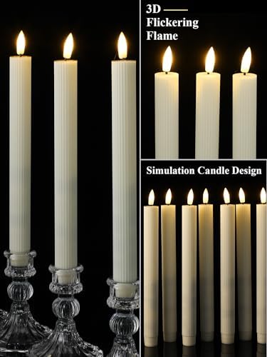 Treela 36 Piece Flameless Taper Candles 11 Inch LED 1