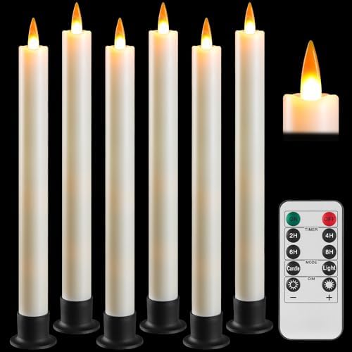 Da by 6 Flameless Window Candles with Remote Control and Timer