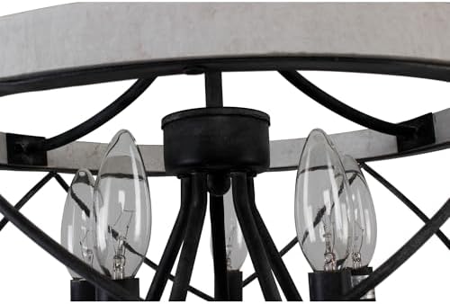 Bella Depot 5 Light Rustic Wood Chandelier Dimmable