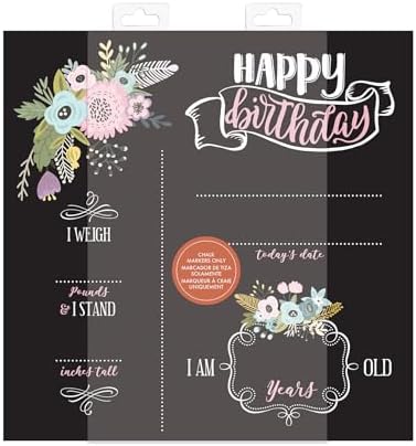 RoomMates Floral Birthday Chalkboard RMK5454CB
