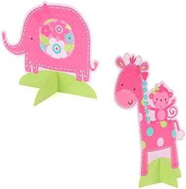 Amscan One Wild Girl 1st Birthday Table Decor Kit Pink