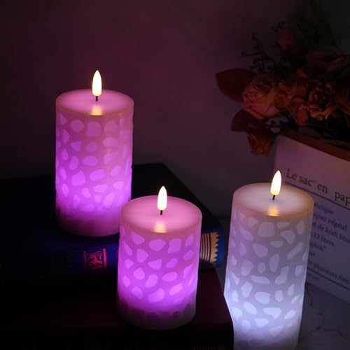 NICEME 3PCS LED Flameless Candles with Remote Control Timer