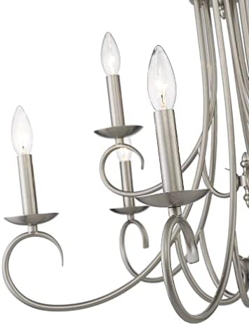 Golden Lighting 8606-CN9 RBZ Homestead Nine Light Candelabra Chandelier