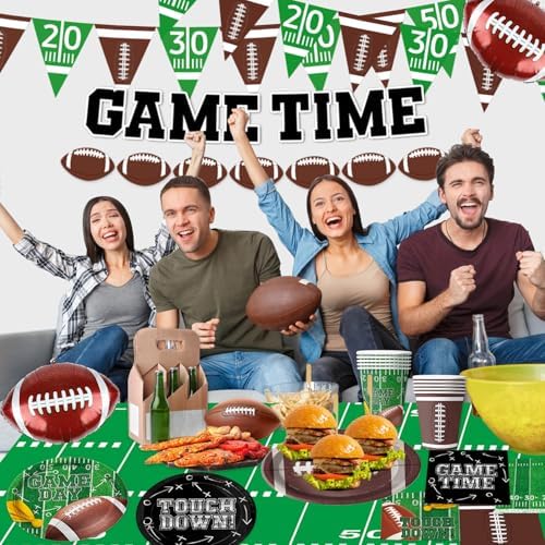 Football Party Supplies Kit for 24 Guests