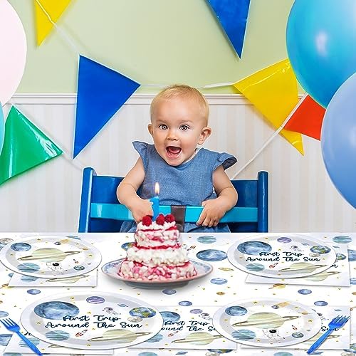 98 PCS Outer Space Themed Birthday Party Tableware Set