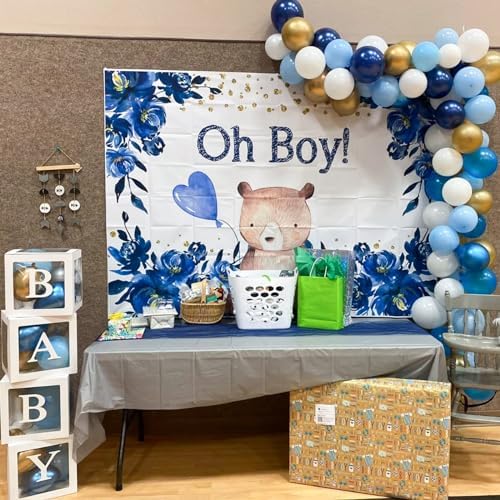 Navy Blue Gold Balloon Set 60 Pack 12 Inches