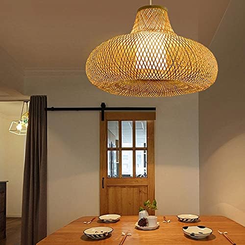 Modern Bamboo Woven Chandelier for Home Decor