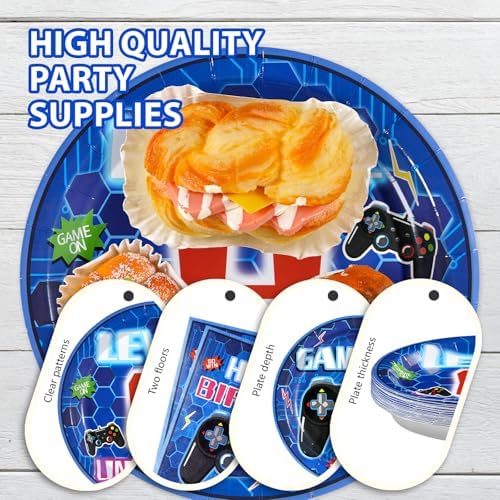 Grencian 96 Pcs Video Game Birthday Party Decorations