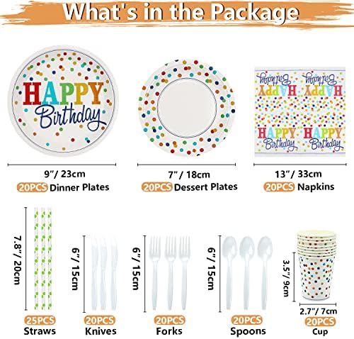 Rainbow Party Supplies for 20 Guests
