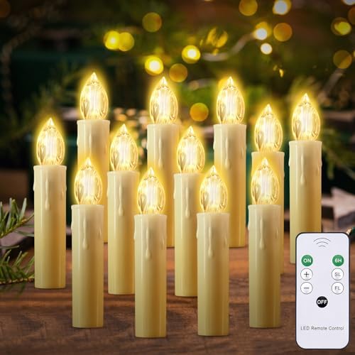 JOSU Flameless Candles Birthday Decor 12PCS LED