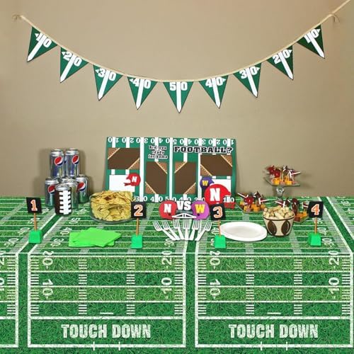 4 Pcs Football Tablecloths for Party Decorations