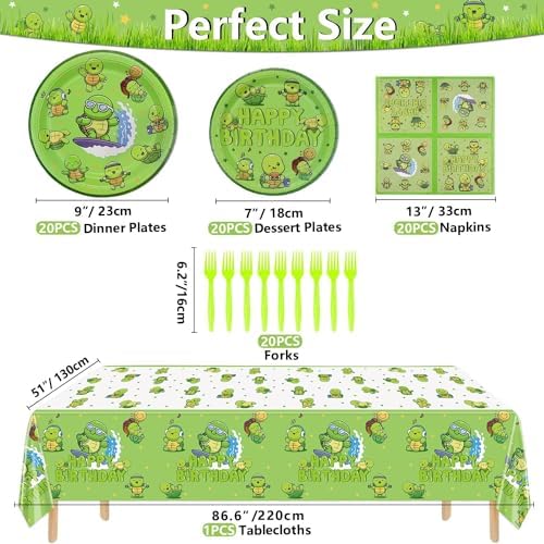 Turtle Party Decorations 81Pcs Under The Sea Celebration Set