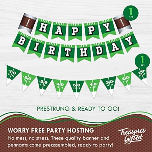Treasures Gifted Football Party Decor Set for 24 Guests