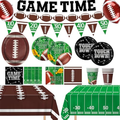 Football Party Supplies Kit for 24 Guests