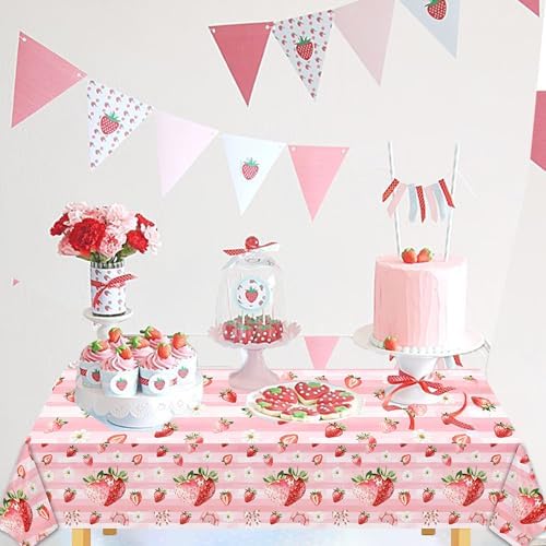 Strawberry Birthday Tablecloths Set 3