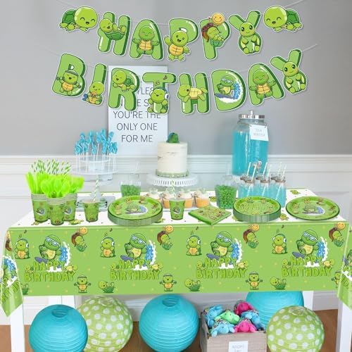 162Pcs Turtle Birthday Party Decorations Set