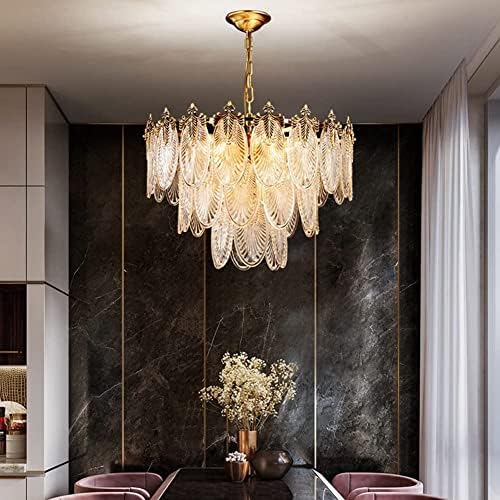 Modern Crystal Chandelier with Leaf Design 8-Light Pendant Lighting