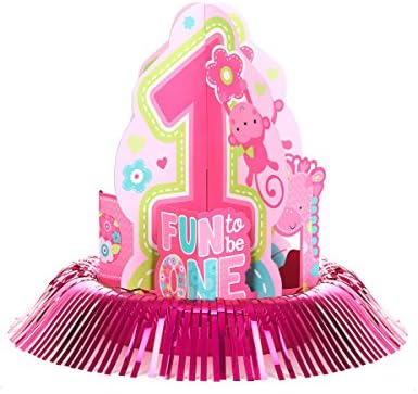 Amscan One Wild Girl 1st Birthday Table Decor Kit Pink