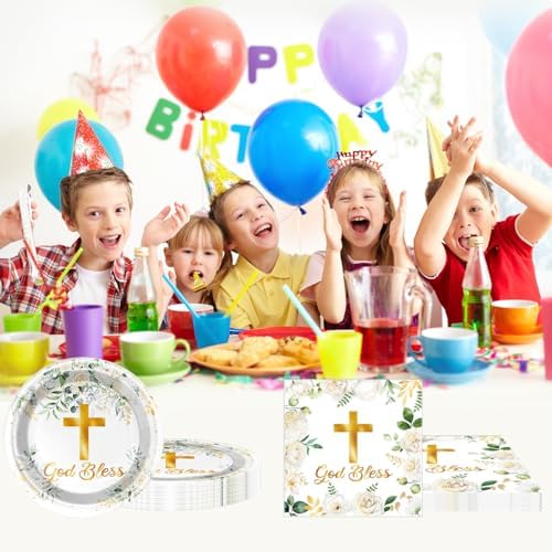 OULUN God Bless Tableware Set 20 Plates 20 Napkins