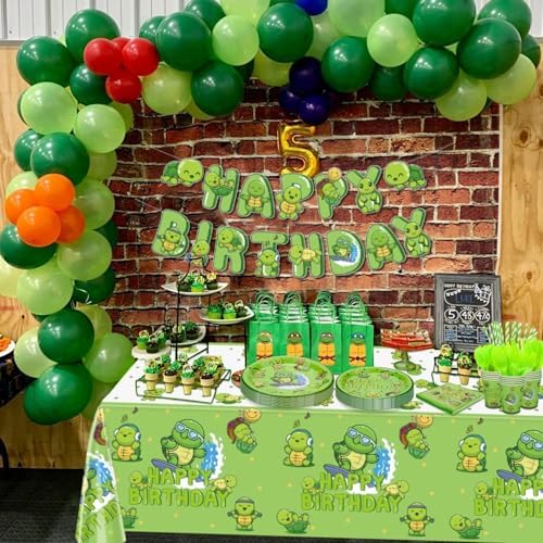 162Pcs Turtle Birthday Party Decorations Set