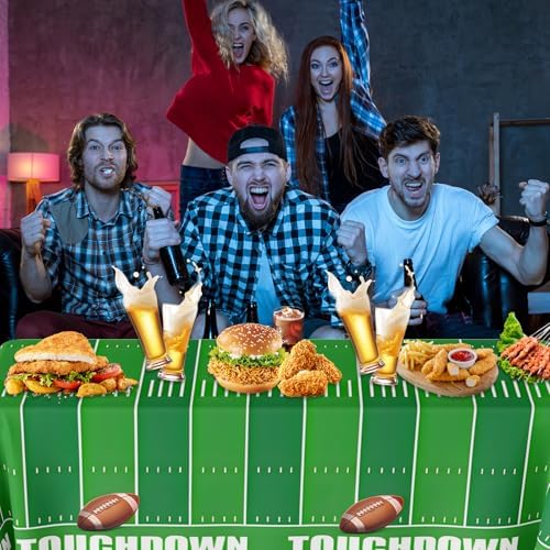Football Party Decorations Tablecloths 54x108 Inch 2 Pack