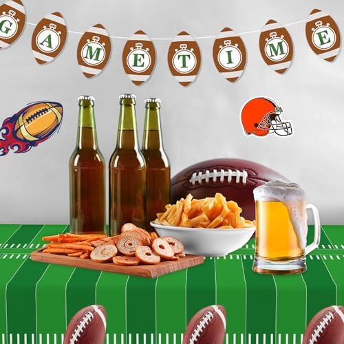 Football Tablecloth 2 PCS for Touchdown Party Decorations