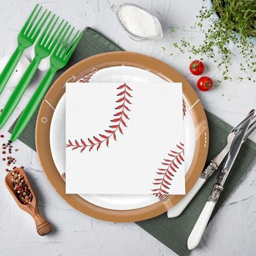 96Pcs Baseball Themed Party Tableware Set for 24 Guests