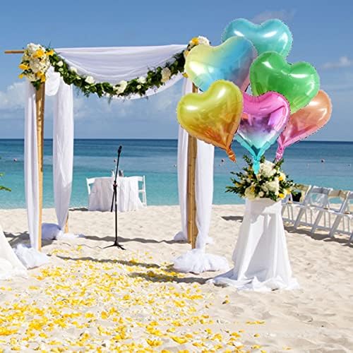 18 Assorted Gradient Heart Shaped Balloons 18 Inches