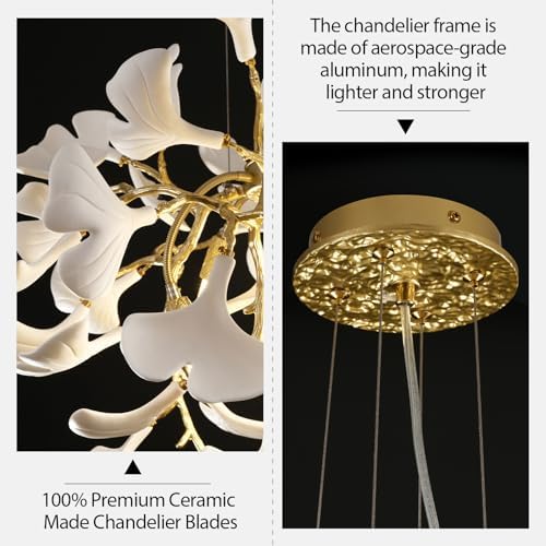 Modern Gold Tree Branch Chandelier for Dining Room