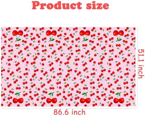 umoni Cherry Theme Tablecloth Set for Birthday and Baby Shower