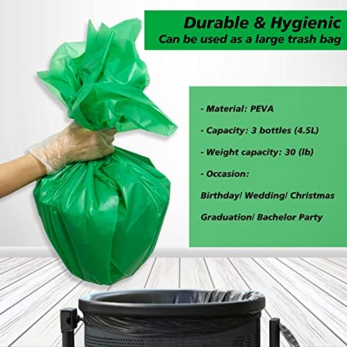 FUNTOOB Green Plastic Table Cloth 4 Pack