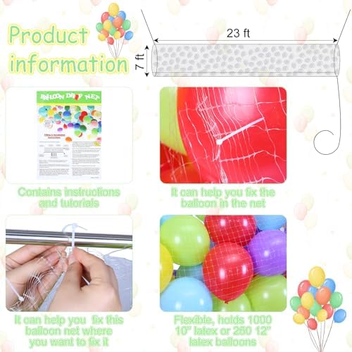 Haull Balloon Drop Net 23x7ft for Ceilings