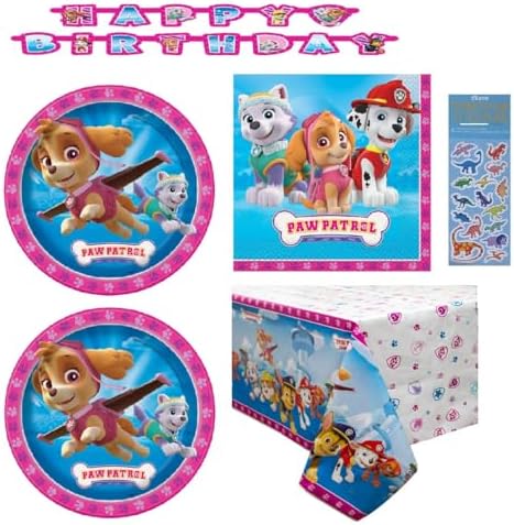 Paw Patrol Girl Birthday Party Supplies Set