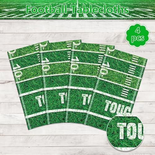 4 Pcs Football Tablecloths for Party Decorations